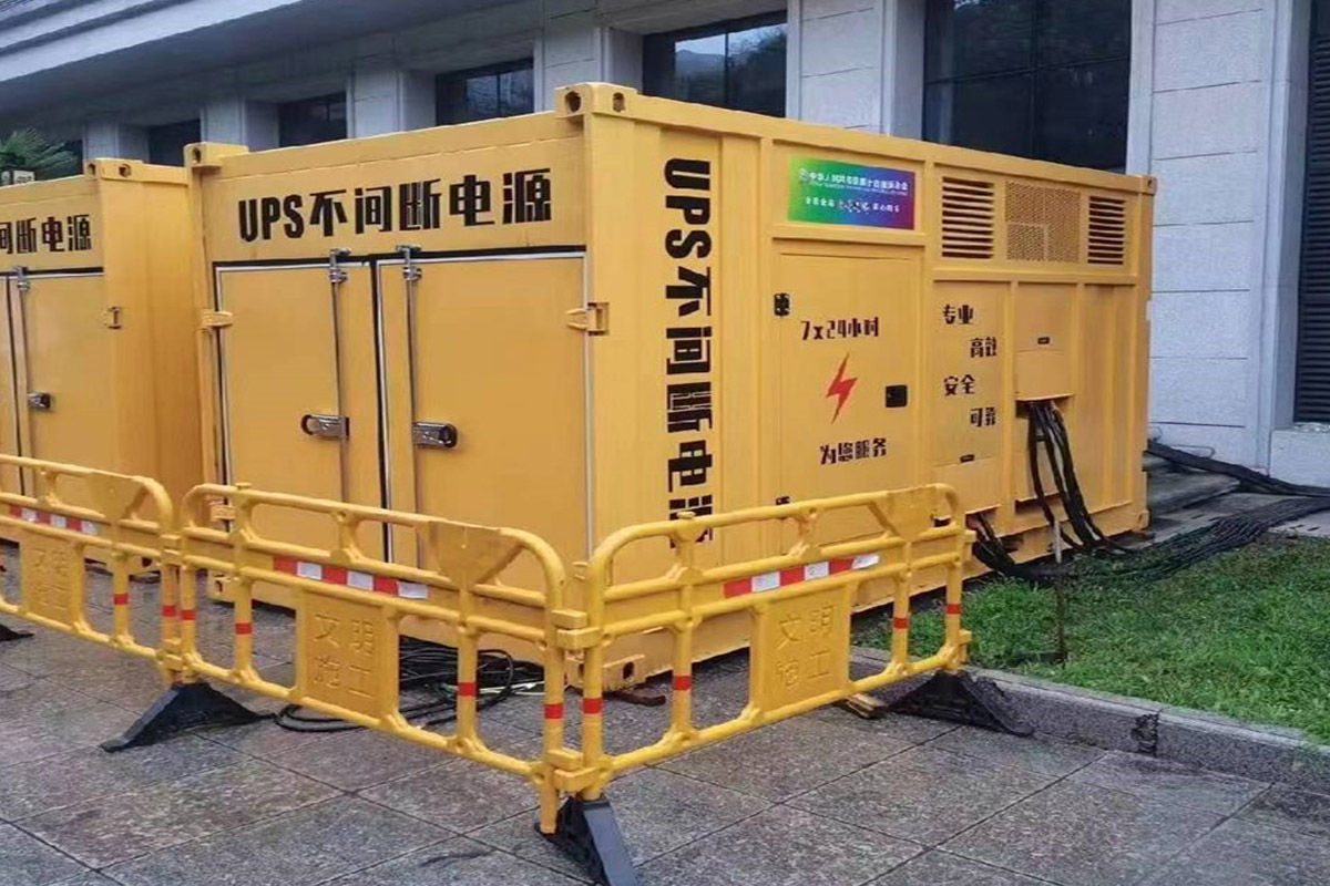 扬州发电机租赁施工现场