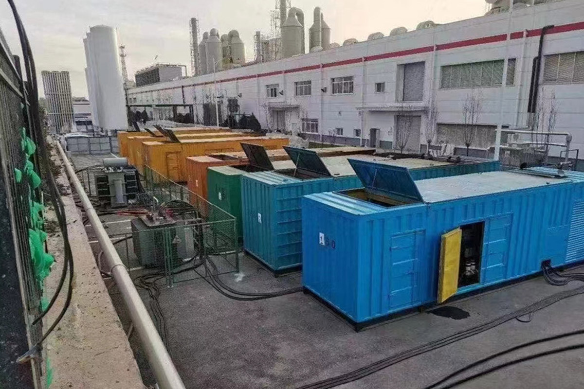 扬州发电机租赁施工现场